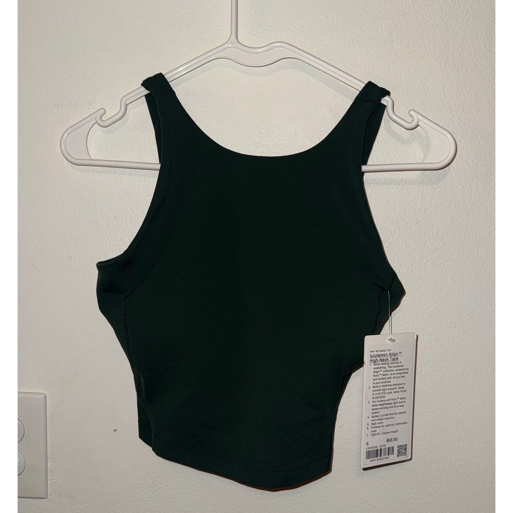 Lululemon Align High Neck Tank Size 6 Legacy Green NWT